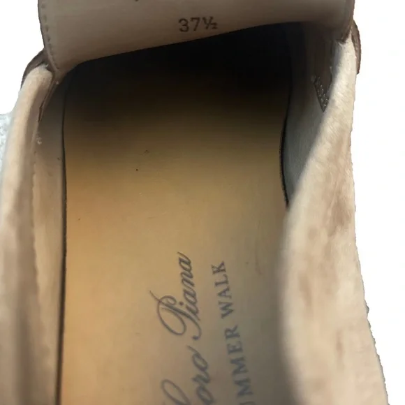 Loro Piana Beige Summer Charm Walk Loafers